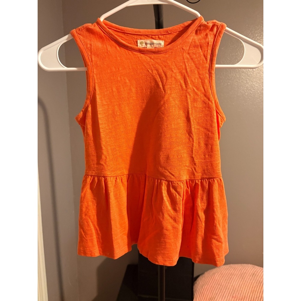 Tucker & Tate Girls Orange Pullover Tshirt Sz 6